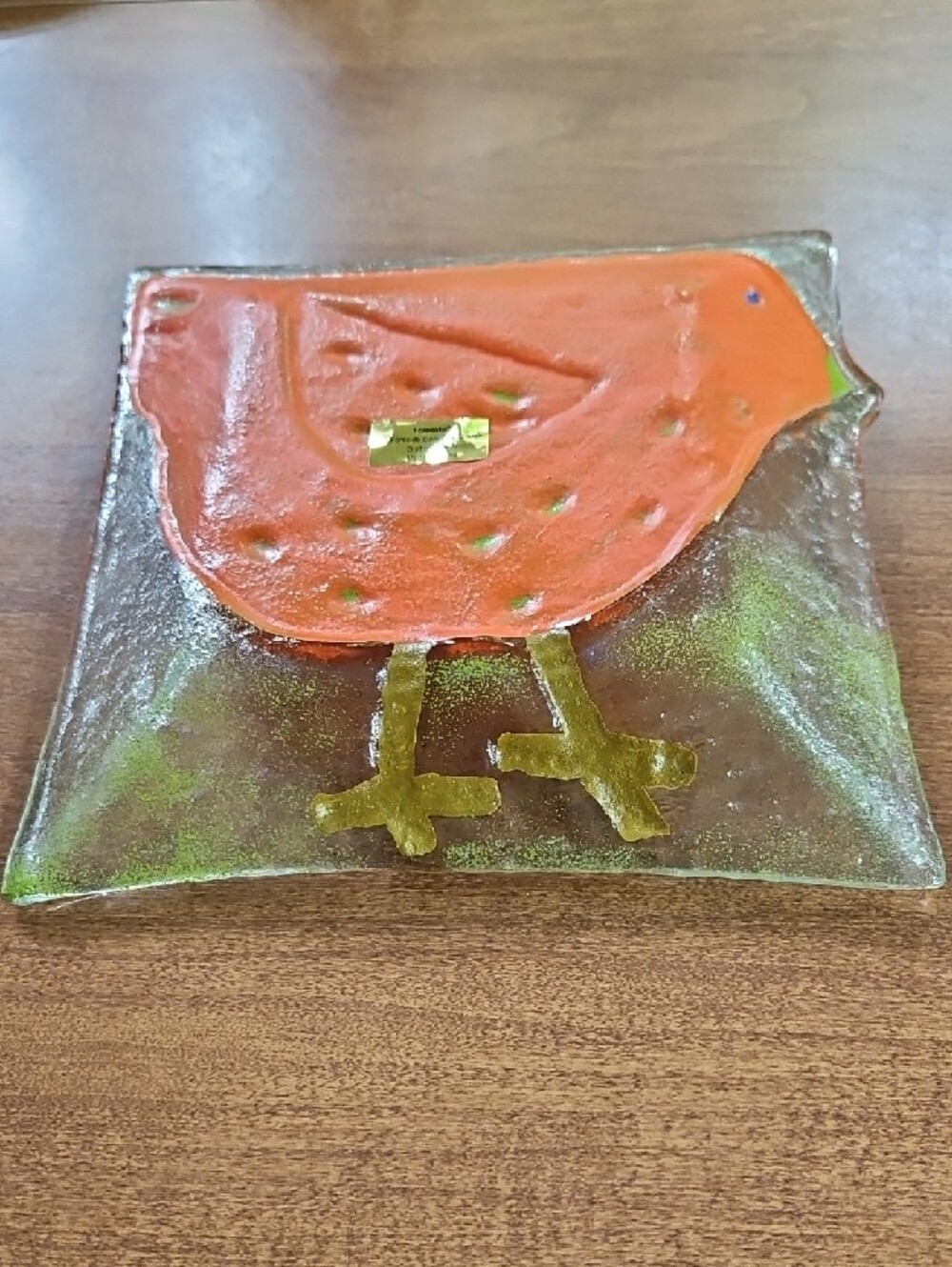 Foreside Home & Garden Fused Glass Bird Dish - Picture 4 of 9